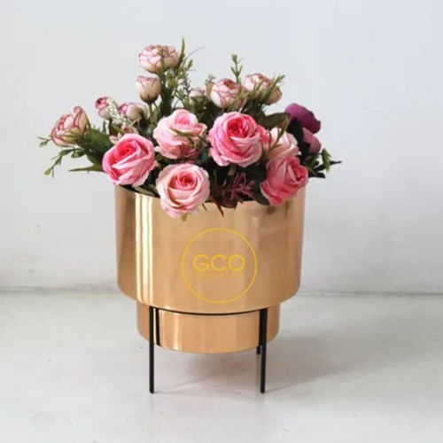 Roes Gold Finish Flower Vase