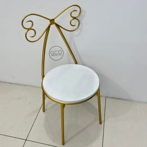 Golden Powder Coated Finish Chair