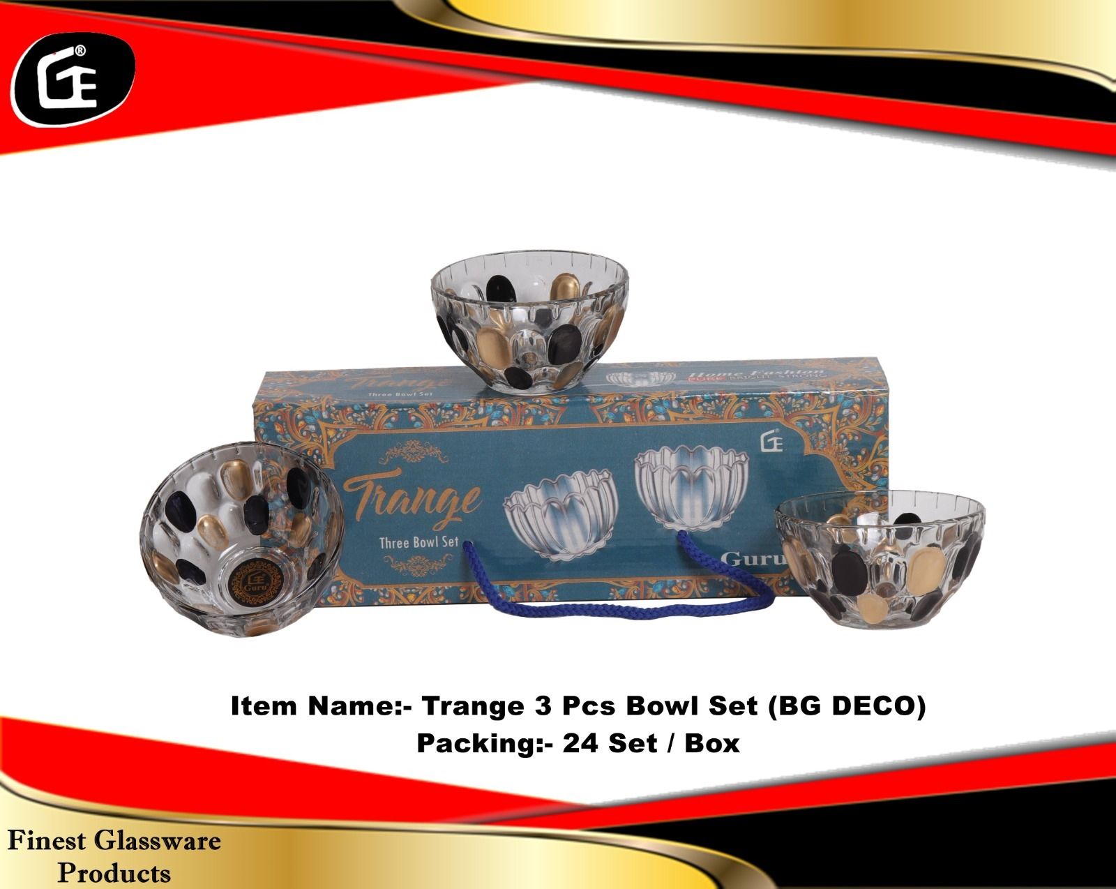 TRANGE GLASS BOWL SET (BG DECO)