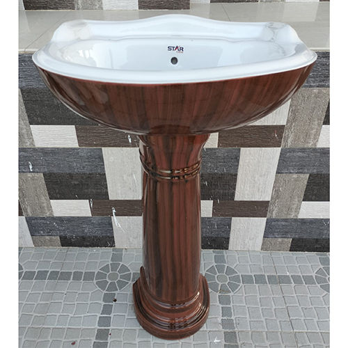 White Wooden Series Floor Mounted Wash Basin