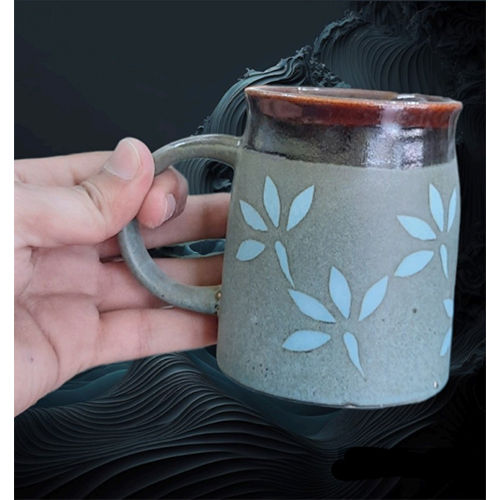 Brown Dark Petals Mugs