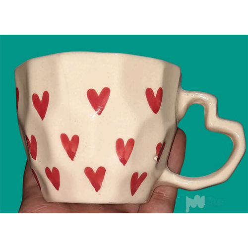 Heart handle mug