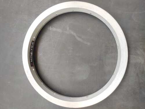 14 SILVER  CYCLE  ALLOY RIM SINGLE WALL WITHOUT CNC