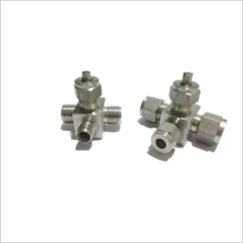 Silver Ss-304 Tee Valve