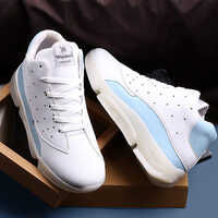 Ladies White And Blue Shoes