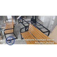 Garden Bench - Wooden And Metal, Traditional Style In Brown Color | Ideal For Outdoor Gardens, Parks, And Public Spaces, 1-year Warranty