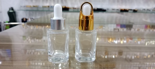 15ML Clear Square Glass Bottle