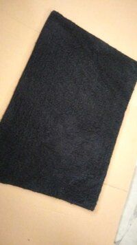 Cotton Bath Mat 55x85 cm BLACK