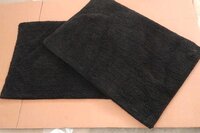 Cotton Bath Mat 55x85 cm BLACK