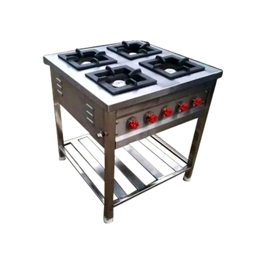 Stainless Steel 4 Burner Commercial Gas Stove