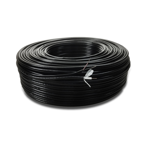 MX RG59+2 Core CCTV Camera Coaxial Cable - 100 Meter Length | Weather-Resistant High-Quality 23 AWG Pure Copper Supports DC Power and Video Transmission Compatible with All DVR Systems