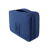 Toiletry Kit - Polyester, 19x16.3x2.1 Cm, Blue | Portable, Compact, Easy Handling