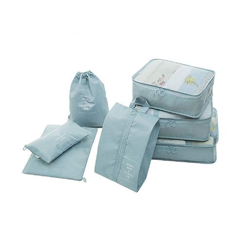 Printed S11003 Sky Blue Polyester Packing Shoe Bag