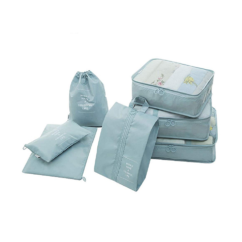 S11003 Sky Blue Polyester Packing Shoe Bag