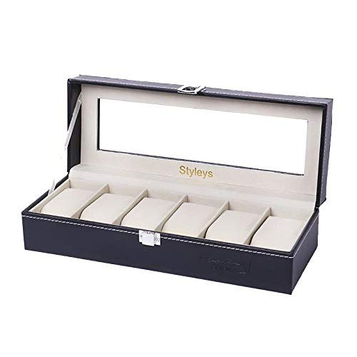 Blue Wrist Watch Storage Box Display Case Organizer