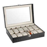 Black Wrist Watch Organizer Display Case