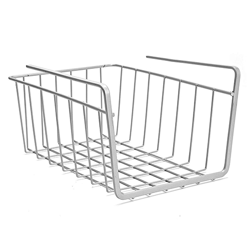 Stainless Steel Under Shelf Organizer Basket For Almirah