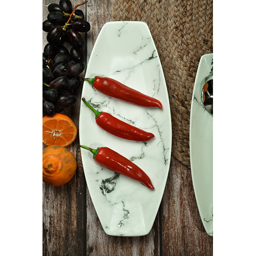 Glossy Marble Grey Platter