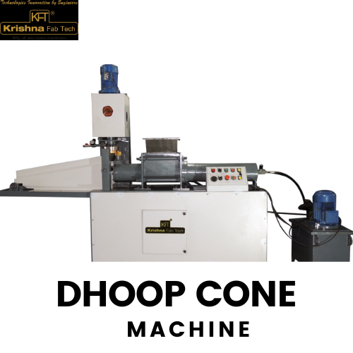 Black And Yellow Cow Dung Dhoop Cone Making Machine