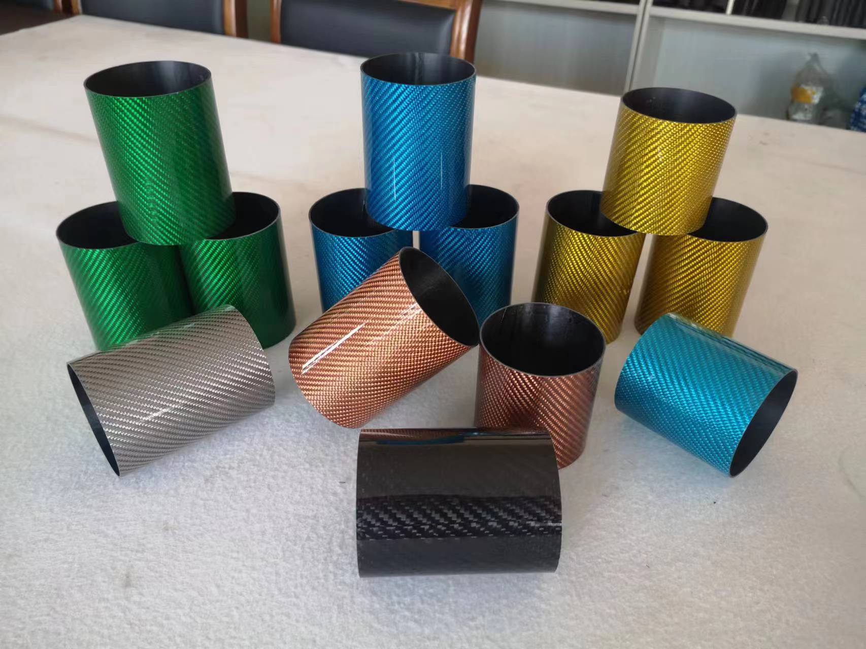 colorful carbon fiber tubing large diameter colorful carbon tubes made in China