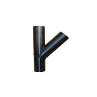 Hdpe Y Tee - Plastic Material, Round Section Shape, Black Color | Durable Design For Industrial & Commercial Applications