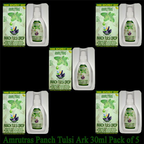 Amrutras Panch Tulsi Ark Drop 30Ml Pack Of 5 Age Group: For Adults