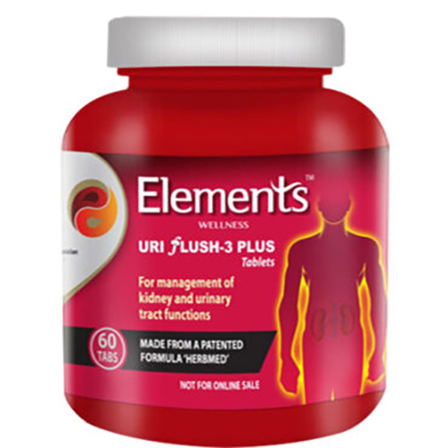 Elements WELLNESS URI FLUSH-3 PLUS Tablets Health Supplement