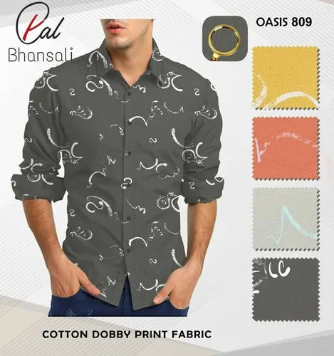 Washable Printed Casual Shirting Fabric