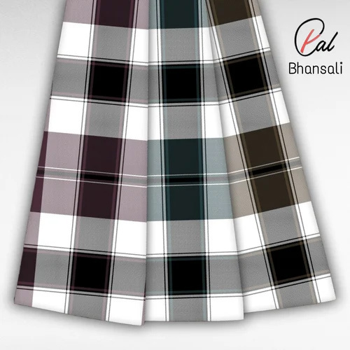 Pure Plain Yarn Dyed Checks Fabric