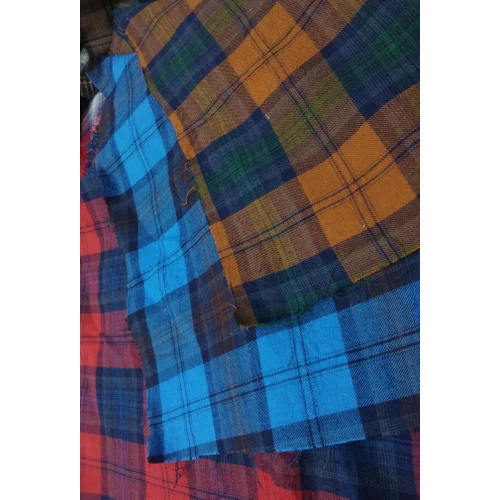 Cotton Melange Checks Fabric