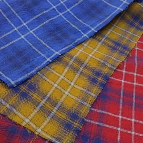 Washable Yarn Dyed Cotton Bright Check Fabric