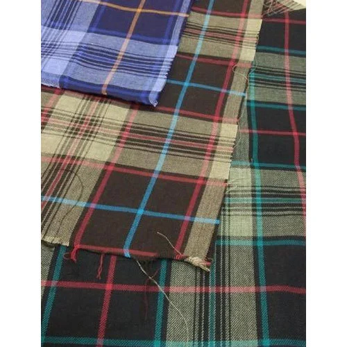 Yarn Dyed Linen Checks Shirting Fabric