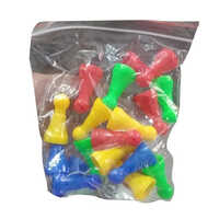 Ludo Game Pawns - Durable Plastic, 5 Inch Size, Multicolor Design | Perfect For All Ages, Indoor Board Game Fun