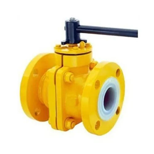 Yellow Lined Ball Valve