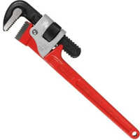 Heavy Duty Pipe Wrench - Cast Iron, 27.4x10.4x3 Cm | Durable Red Design With Enhanced Grip