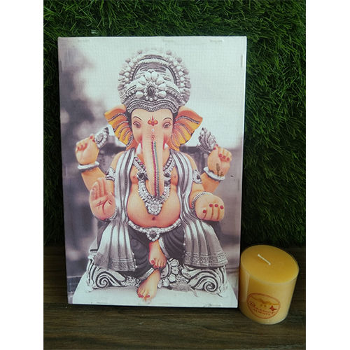 Multicolour High Quality Ganesh Ji Cotton Canvas