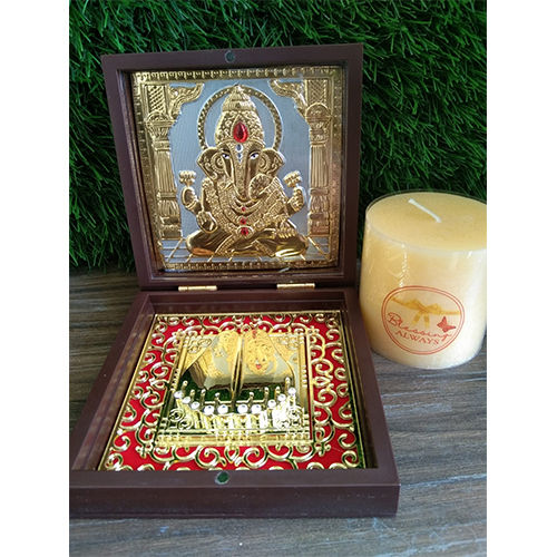 Multicolour Wooden Box Ganesh Ji Swaroop Prayer Box - Small