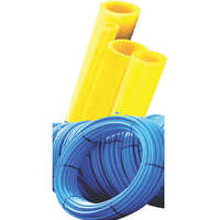 Mdpe Pipes - Plastic Material, Round Shape | High Quality & Durable, Yellow & Blue