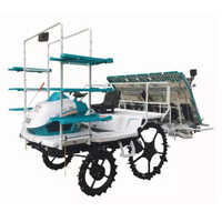 Rice Transplanter - Metal Body, Electric Start, White Finish | Precision Planting, Adjustable Blades, Durable Agricultural Solution