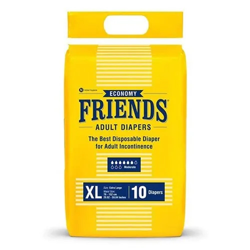 White Friends Adult Diapers Economy Xl 10