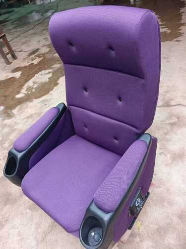 Push Back Chairs - Fabric, Plastic, 40x50x100cm | Two Tone Purple Design with Cushion for Industrial Waiting Areas, Office, and Cinemas