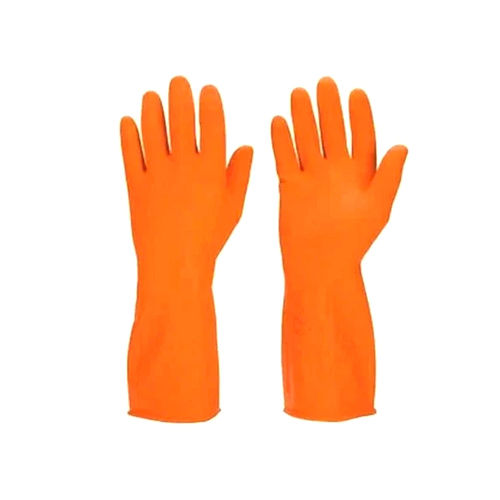 Orange Rubber Hand Gloves