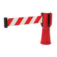 Retractable Traffic Cone Topper - Durable Road Safety Material, Rectangular Design, Bright Red Color, Warranty Included