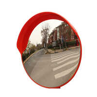 Red Round Road Safety Mirrors