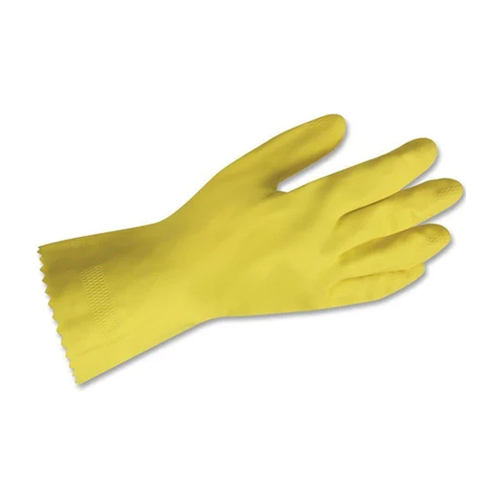 Yellow Flock Lined Glove