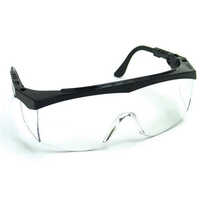 Safety Glasses - Fiber Material, Transparent Color, Glass Lens | Unisex Design, Adjustable Arms, Glossy Finish, Industrial Usage