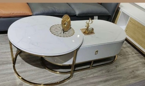 21 Inch SS Marble Top Center Table