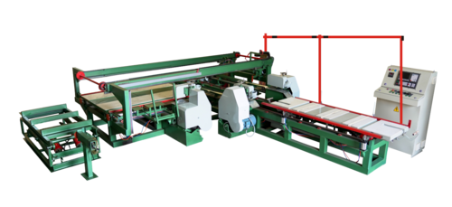 Automatic Plywood Double Sizer (L Type D.D. Saw) 6 AXIS Model KI-4'X8'-DS (KALYAN MAKE)