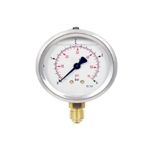 Multicolored Glycerin Filled Pressure Gauge