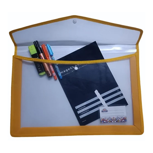 Envelope Button File Folder - Plastic Material, Various Sizes Available | High Quality Design for Office Use and Efficient Document Organization